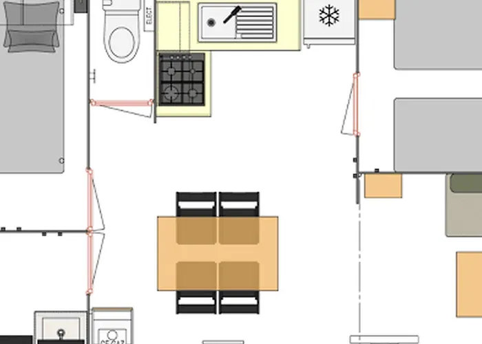 Mobil-home Avec Terrasse A - Api-1-52-1038 *